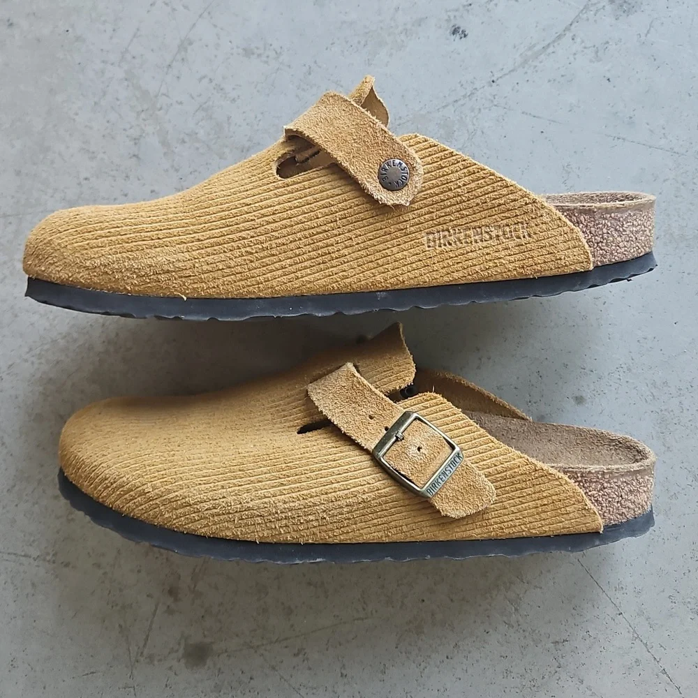 Birkenstock Boston Suede Embossed Cork Brown EU 40 US 9-9.5/7-7.5 Men Or Women